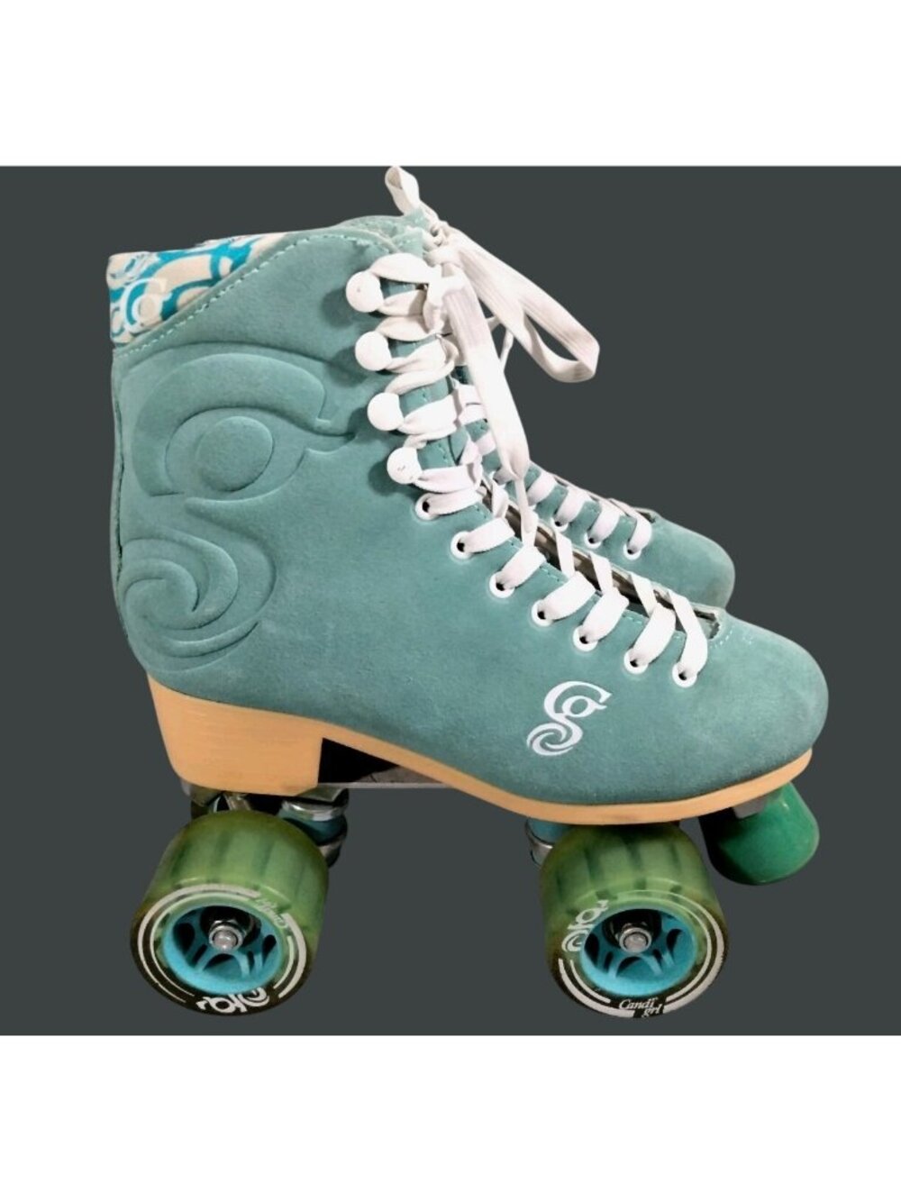 Candi Girl Carlin Quad Artistic Roller Skates - Seafoam Women's Sz 7